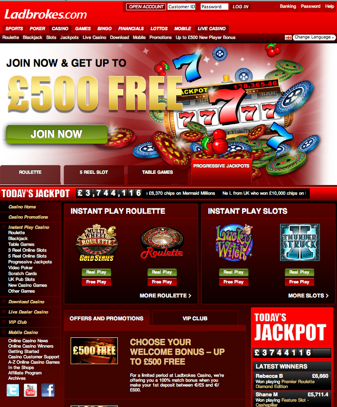 Ladbrokes Casino Free Play