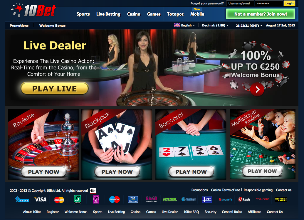 10Bet Casino No Deposit Bonus Promo Codes - Updated Review 2019